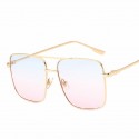 Aviator Square Sunglasses Gold Steel Frame