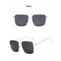 Aviator Square Sunglasses Gold Steel Frame