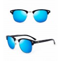 Sunglasses Mirrored Lens Blue UV Protection Upper Frame