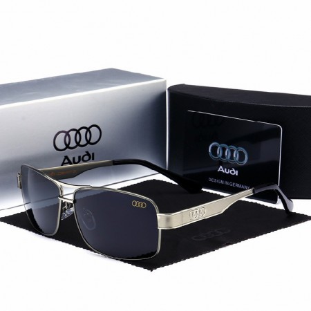 Audi Men's Sport Sunglasses Gold Detail UV Protection
