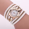Watch Leather Strap Female Multicolor with Chain Fashion