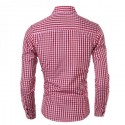 Camisa Casual Quadriculada Masculina Manga Longa