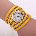 Watch Leather Strap Female Multicolor with Chain Fashion