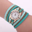 Watch Leather Strap Female Multicolor with Chain Fashion