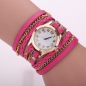 Watch Leather Strap Female Multicolor with Chain Fashion