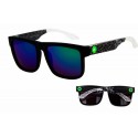 Evrfelan Men's Black and Lime Green Sunglasses