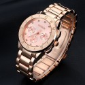 Luxury Watch Female Geneva Gold color with crystals on Quartz