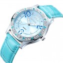 Clock Female Casual with Silver Crystal Quartz Luxury Fashion