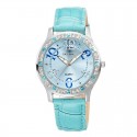 Clock Female Casual with Silver Crystal Quartz Luxury Fashion