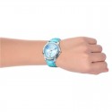 Clock Female Casual with Silver Crystal Quartz Luxury Fashion