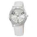 Clock Female Casual with Silver Crystal Quartz Luxury Fashion