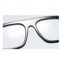 Men's Square Frame Transparent Lens