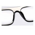 Men's Square Frame Transparent Lens