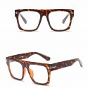 Men's Square Frame Transparent Lens