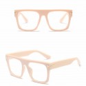 Men's Square Frame Transparent Lens