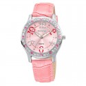 Clock Female Casual with Silver Crystal Quartz Luxury Fashion