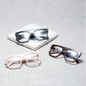 Men's Square Frame Transparent Lens