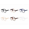 Men's Square Frame Transparent Lens