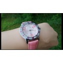 Clock Female Casual with Silver Crystal Quartz Luxury Fashion