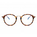Men's Round Glasses Frame Casual Elegant Transparent Lens