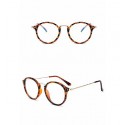 Men's Round Glasses Frame Casual Elegant Transparent Lens