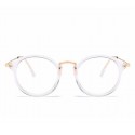 Armação de Óculos Masculino Redondo Casual Elegante Lente Transparente