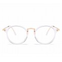 Men's Round Glasses Frame Casual Elegant Transparent Lens