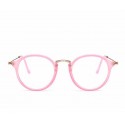 Men's Round Glasses Frame Casual Elegant Transparent Lens