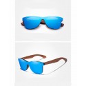 Stylish Men's Sunglasses Mirrored Wooden Frame UV Lens