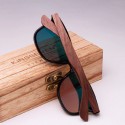 Stylish Men's Sunglasses Mirrored Wooden Frame UV Lens