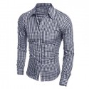 Camisa Casual Quadriculada Masculina Manga Longa