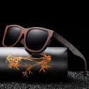 Óculos de Sol em Madeira Masculino Elegante Moda Verão Proteção UV