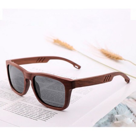 Premium Wooden Men's Sunglasses Uv400 Radiation Lens