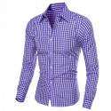 Camisa Casual Quadriculada Masculina Manga Longa