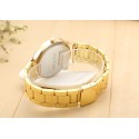 Clock Geneva Female Gold Gold Elegant Formal Quartz