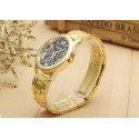 Clock Geneva Female Gold Gold Elegant Formal Quartz