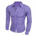 Camisa Casual Quadriculada Masculina Manga Longa