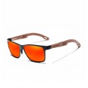 Men's Sport Glasses Wooden Frame and Anti-Glare Lenses