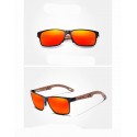 Men's Sport Glasses Wooden Frame and Anti-Glare Lenses