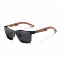 Men's Sport Glasses Wooden Frame and Anti-Glare Lenses