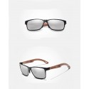 Men's Sport Glasses Wooden Frame and Anti-Glare Lenses
