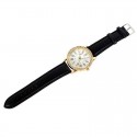 Clock Female Casual Elegant with Crystal Quartz Gold