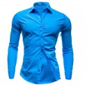 Social Free Shirt Men's Long Sleeve Mandarin Collar Elegant