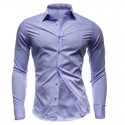 Camisa Social Livre Masculina Manga Longa Gola Mandarim Elegante