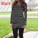 Women's Long Striped Casual T-Shirt