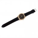 Clock Female Casual Elegant with Crystal Quartz Gold