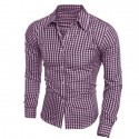 Camisa Casual Quadriculada Masculina Manga Longa