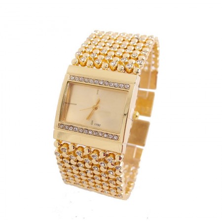 Watch Women's Elegant Gold Party with Big Crystals