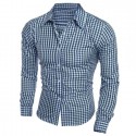 Camisa Casual Quadriculada Masculina Manga Longa