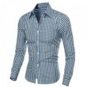 Camisa Casual Quadriculada Masculina Manga Longa